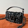 Valentino Small Loco Shoulder Bag with Black Crystals 543