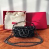 Valentino Small Loco Shoulder Bag with Black Crystals 543