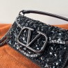 Valentino Small Loco Shoulder Bag with Black Crystals 543