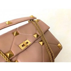 Valentino Roman Stud Chain Bag In Rose Cannelle Lambskin 574