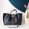 Valentino Vlogo Escape Medium Shopper In Black Grainy Calfskin 614