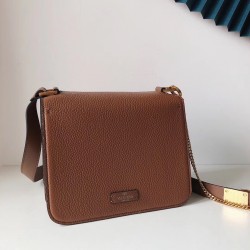 Valentino Vsling Large Shoulder Bag In Brown Grained Calfskin 640