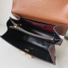 Valentino Vsling Large Shoulder Bag In Brown Grained Calfskin 640