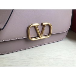 Valentino Medium Vlock Shoulder Bag In Poudre Calfskin 671