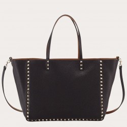 Valentino Noir Rockstud Medium Reversible Tote Bag 711