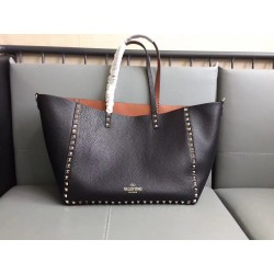 Valentino Noir Rockstud Medium Reversible Tote Bag 711