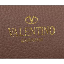 Valentino Medium Rockstud Tote In Poudre Grain Calfskin 797