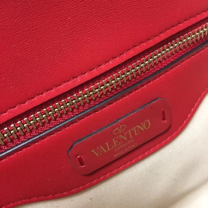 Valentino Garavani Red Quilted Candystud Top Handle Bag 896