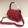 Valentino Garavani Red Quilted Candystud Top Handle Bag 896