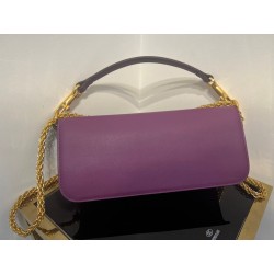 Valentino Loco Large Shoulder Bag In Purple Calfskin 310