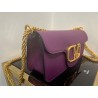 Valentino Loco Large Shoulder Bag In Purple Calfskin 310