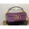 Valentino Loco Large Shoulder Bag In Purple Calfskin 310