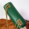 Valentino One Stud Chain Bag In Green Nappa Leather 358