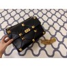 Valentino Roman Stud Chain Bag In Black Lambskin 240