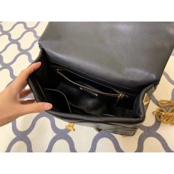 Valentino Roman Stud Chain Bag In Black Lambskin 240