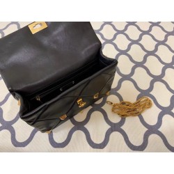 Valentino Roman Stud Chain Bag In Black Lambskin 240