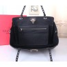 Valentino Medium Rockstud Tote In Black Grain Calfskin 268