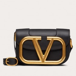 Valentino Small Supervee Crossbody Bag In Black Leather 311