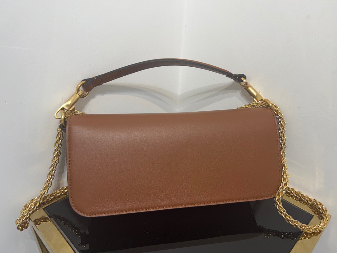 Valentino Loco Large Shoulder Bag In Brown Calfskin 246