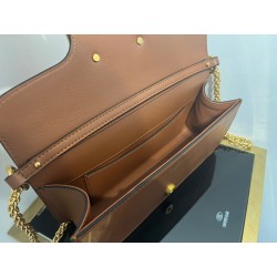 Valentino Loco Large Shoulder Bag In Brown Calfskin 246