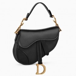 Dior Saddle Bag In Black Calfskin 700