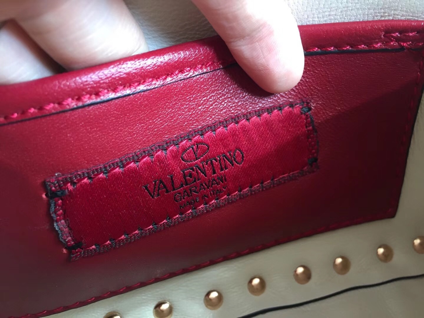 Valentino Rockstud Spike Small Bag In White Lambskin 811