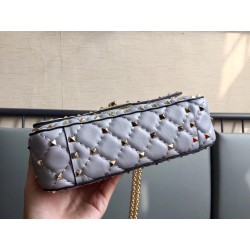 Valentino Rockstud Spike Small Bag In Pale Blue Lambskin 848