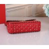 Valentino Medium Rockstud Spike Chain Red Bag 771