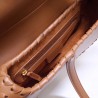 Dior Saddle Bag In Brown Calfskin With Threaded Edges 926