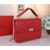 Valentino Red Large Free Rockstud Spike Chain Bag 230