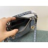 Valentino Rockstud Small Crossbody Bag In Blue Grained Calfskin 271