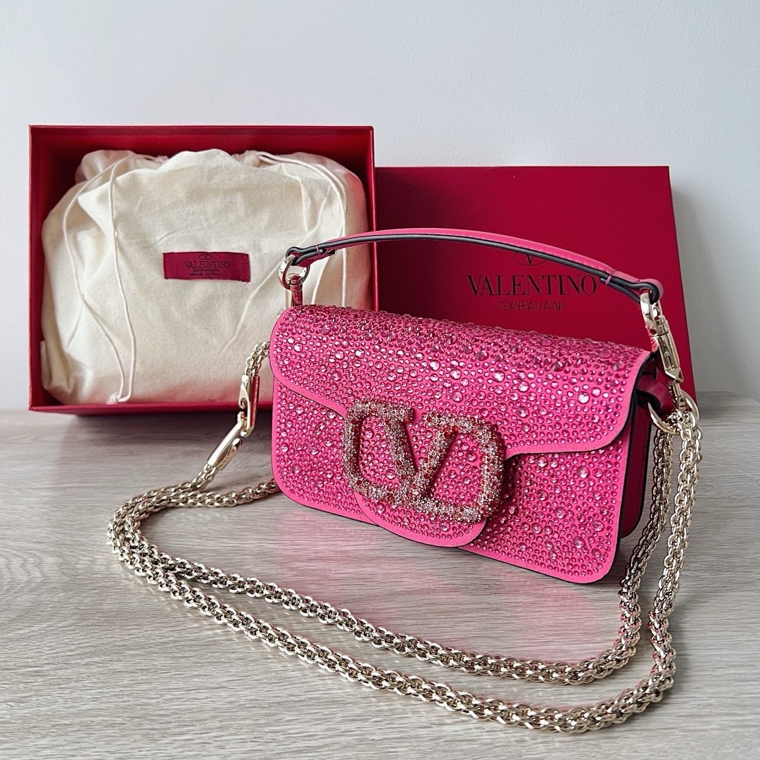 Valentino Small Loco Shoulder Bag with Rhinestone Applique 316