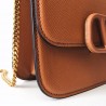 Valentino Small Vsling Shoulder Bag In Brown Grainy Leather 058