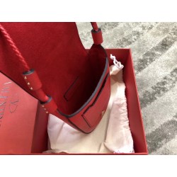 Valentino Small Vring Crossbody Bag In Red Goatskin 318