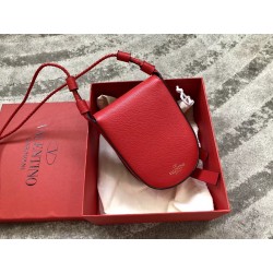 Valentino Small Vring Crossbody Bag In Red Goatskin 318