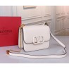 Valentino Small Vsling Shoulder Bag In White Calfskin 477