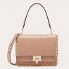 Valentino Rockstud Crossbody Bag In Nude Calfskin  048