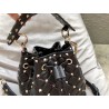 Valentino Mini Rockstud Spike Bucket Black Bag 541