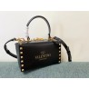 Valentino Rockstud Alcove Box Bag In Black Calfskin 745