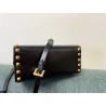 Valentino Rockstud Alcove Box Bag In Black Calfskin 745