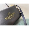 Valentino Rockstud Alcove Box Bag In Black Calfskin 745