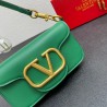 Valentino Loco Small Shoulder Bag In Green Calfskin 822