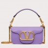 Valentino Small Loco Shoulder Bag in Wisteria Calfskin 730