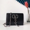 Valentino Vcase Black Chain Bag With Swarovski Crystals 635