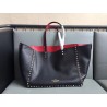 Valentino Black Rockstud Medium Reversible Tote 492