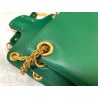 Valentino Stud Sign Shoulder Bag In Green Nappa Leather 088