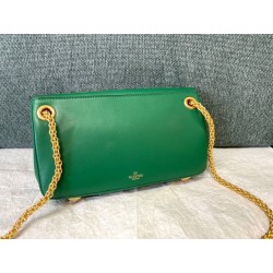 Valentino Stud Sign Shoulder Bag In Green Nappa Leather 088