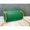 Valentino Stud Sign Shoulder Bag In Green Nappa Leather 088