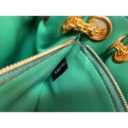 Valentino Stud Sign Shoulder Bag In Green Nappa Leather 088