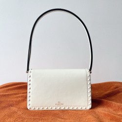 Valentino Rockstud23 Shoulder Bag in White Calfskin 138